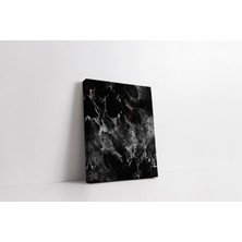 Rugs Modern Kanvas Tablo Siyah Beyaz Mermer Görünümlü 229