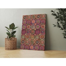 Rugs Modern Kanvas Tablo Çok Renkli Spiral Simge Temalı 131