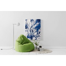 Rugs Modern Kanvas TABLO 1165 Lacivert Gri Ebruli Temalı Soyut Dekoratif 118 