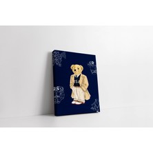 Rugs Modern Kanvas Tablo Teddy Bear Lacivert Modern 977
