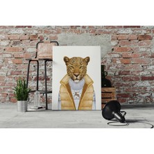 Rugs Modern Kanvas Tablo Sarı Yelekli Kaplan Hayvan Temalı 164