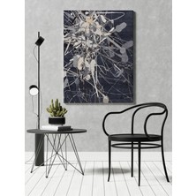 Kanvas Tablo Siyah Beyaz Gri Boya Temalı 136