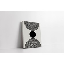 Rugs Modern Kanvas Tablo Siyah Beyaz Çizgili Minimalist 63