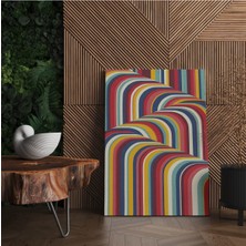 Rugs Modern Kanvas Tablo 1029 Çok Renkli Çizgili Tasarım 175
