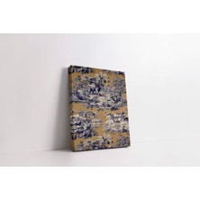 Rugs Modern Kanvas Tablo Beyaz Mavi Fil Safari Temalı 196