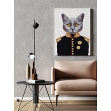 Rugs Modern Kanvas Tablo General Kıyafetli Kedi Hayvan Temalı 159