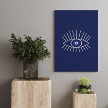 Rugs Modern Kanvas Tablo Mavi Göz Temalı 93