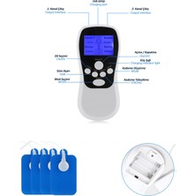 Fırsat Caddesi Çift Kanallı 4 Pedli Taşınabilir Fizik Tens EMS Masaj Aleti