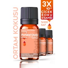 Evove Oda Kokusu Portakal Çiçeği Esans Yağı %100 Saf & Doğal 3lü Set 3X10ML Difüzör Buhar Makinesi Kokusu