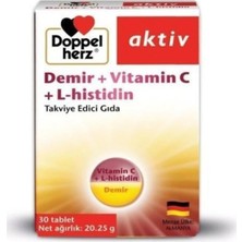 Solgar Vitamin D3 1000 Iu 100 Kapsül+Doppelherz Aktiv Demir Vitamin C + L-Histidin 30 Tablet