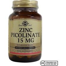 Solgar Zinc Picolinate 15 Mg 100 Kapsül