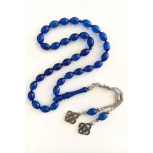 Tesbihkenti Şık ve Zarif Erkekler İçin Parlement Mavi Toz Kehribar Tesbih