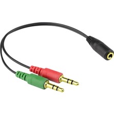 Syrox 3.5mm Kulaklık Jack ve Mikrofon Çevirici Adaptör SYX-C119 Siyah