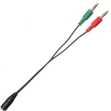 Syrox 3.5mm Kulaklık Jack ve Mikrofon Çevirici Adaptör SYX-C119 Siyah