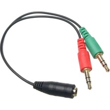 Syrox 3.5mm Kulaklık Jack ve Mikrofon Çevirici Adaptör SYX-C119 Siyah