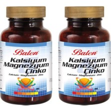 Balen 2 Kutu Kalsiyum Magnezyum Çinko Kapsül 90 X709 Mg X2