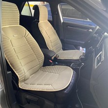Audi Q7  Lüx Oto Koltuk Minderi Ön Arka Oturak 3'lü Set Bumerang Serisi Bej