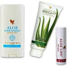 Forever Living Forever 3'lü Set (Diş Macunu) -Aloe Lips (Dudak Koruyucu) -Deodorant 3 Orjinal Ürünler