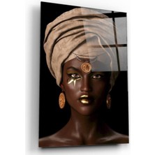 Eliza Home  Afrika’lı Kadın Cam Tablo