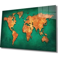 Eliza Home  Dünya Haritası  Cam Tablo