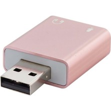 Hadron Ses Kartı 7.1 USB Ses Kartı Pembe Sound Card USB 7.1 HN2218