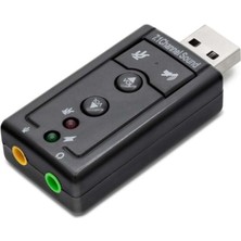 Hadron Ses Kartı 7.1 USB Ses Adaptörü USB Sound Card Adaptör HD4177