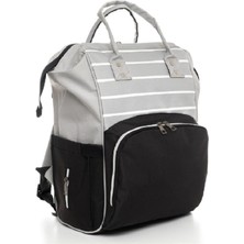 Mother Bag Store Anne Bebek Bakım Sırt Çantası Biberon Termoslu Sıvı Geçirmez Metal Puset Askı Aparatlı