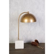 HMY Design Diriger Masa Lambası Gold Beyaz Mermer Ayak