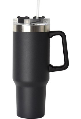 Dmxtop 40OZ Kulplu Taşınabilir Araba Bardağı - Siyah (Yurt Dışından)