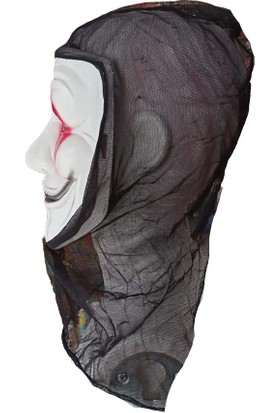 Event Party Store Maske Vendetta-Joker Arkası Tüllü
