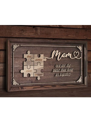 Bk Gift Özel Yapım Anneler Günü Kabartma Figür Temalı Meşe Ağacı Tablo, Ev Dekorasyonu, Duvar Dekoru, Anneye Hediye-2