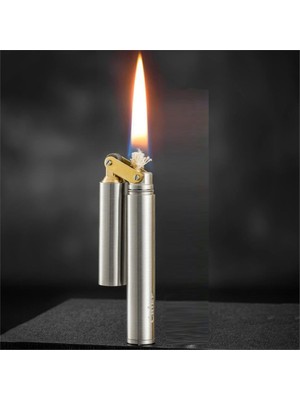 Çanta Yurdu Ultra Ince Benzinli Silindir Çakmak Gümüş