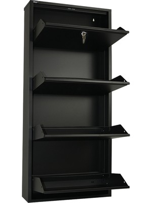 Tomkar 4lü Metal Ayakkabılık Kilitli