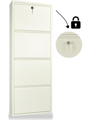 Tomkar 4lü Metal Ayakkabılık