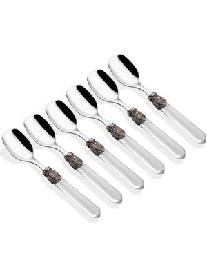 Rivadossi Venezia Şeffaf 6'lı Dondurma Kaşığı Seti