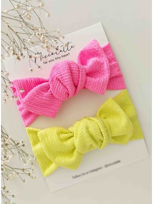 Miccolatte Bebek ve Çocuk Neon 2li Bandana Seti