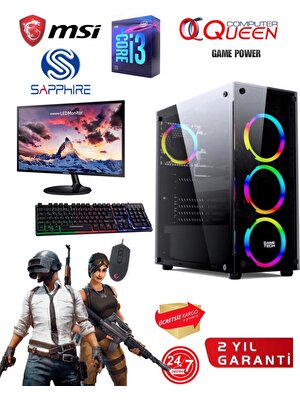 Queen I3-12100F Intel 16GB Ddr4 / 500GB SSD / Sapphire RX580 8gb /thull 23.8” 165hz Monitör Oyuncu Bilgisayarı