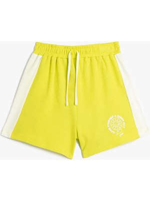 Koton Bağlamalı Bel Normal Yeşil Kız Çocuk Şort 3SKG40090AK