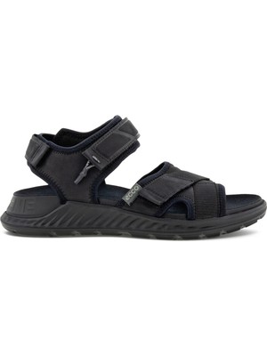 Ecco Nubuk Siyah Erkek Sandalet Exowrap M Blackblack Oil N. Sandal