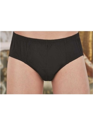 Berrak 1056 6'lı (6 Adet) %100 Pamuk Siyah Erkek Slip Külot