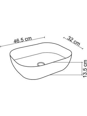 Lena EY-7033S Tezgah Üstü Lavabo Beyaz & Altın