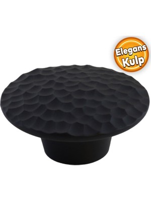 Badem10 Elegans Çekmece Dolap Kapak Kulpu Kulbu Plastik Mat Siyah Kulp