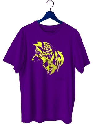 Bluu Mandalaw Spor T-Shirt Bisiklet Yaka