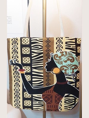 Körfez Kırlent African Baskılı Kumaş Heybe Çanta