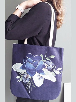 Körfez Kırlent Ilkbahar Yaz Desenli Kumaş Heybe Çanta