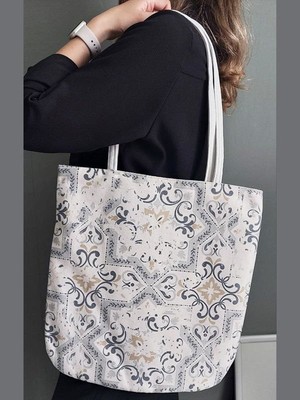 Körfez Kırlent Ilkbahar Yaz Desenli Kumaş Heybe Çanta