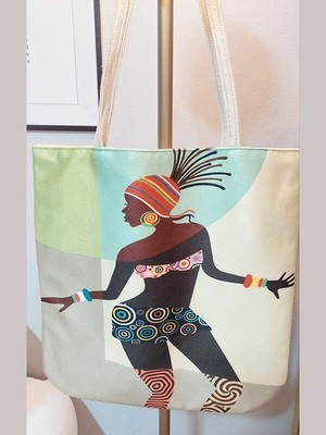 Körfez Kırlent African Baskılı Kumaş Heybe Çanta