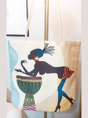 Körfez Kırlent African Baskılı Kumaş Heybe Çanta