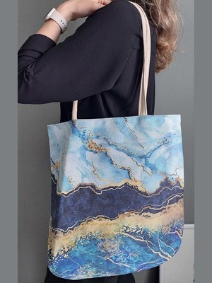 Körfez Kırlent Ilkbahar Yaz Desenli Kumaş Heybe Çanta