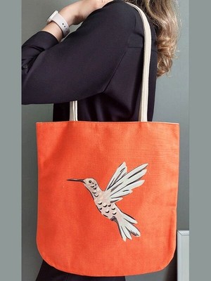 Körfez Kırlent Ilkbahar Yaz Desenli Kumaş Heybe Çanta